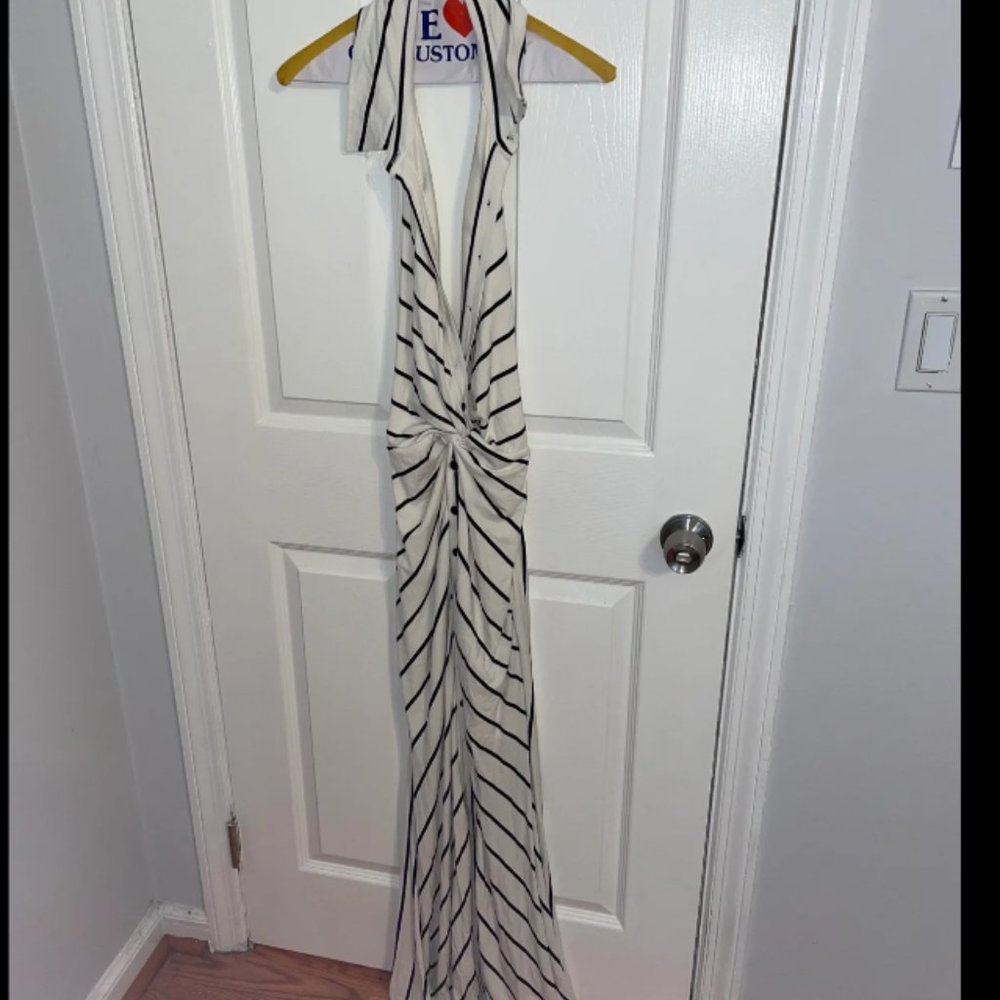 Black and white maxi dress